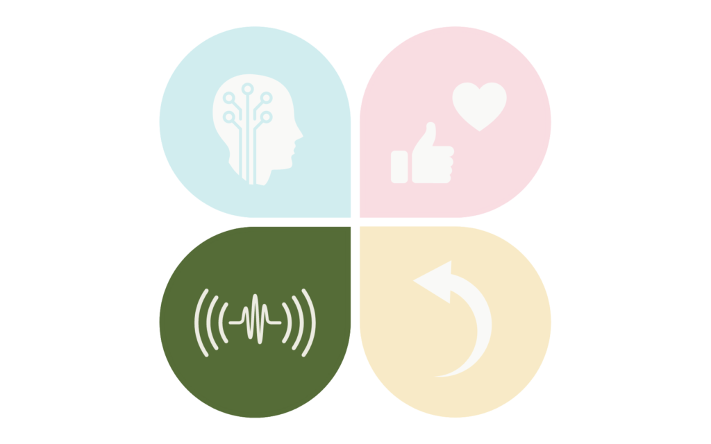 Trends and Insights Graphic representing "Brand Frequency" and "How to Stay Relevant Across Paid, Owned and Earned Channels"