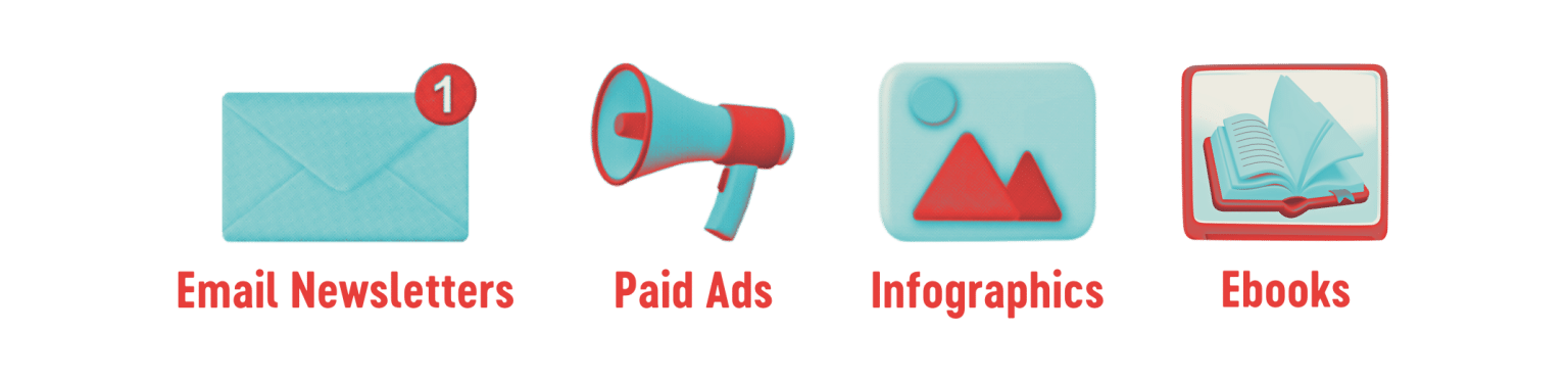 Top-of-the-funnel content types for B2B marketing goals.