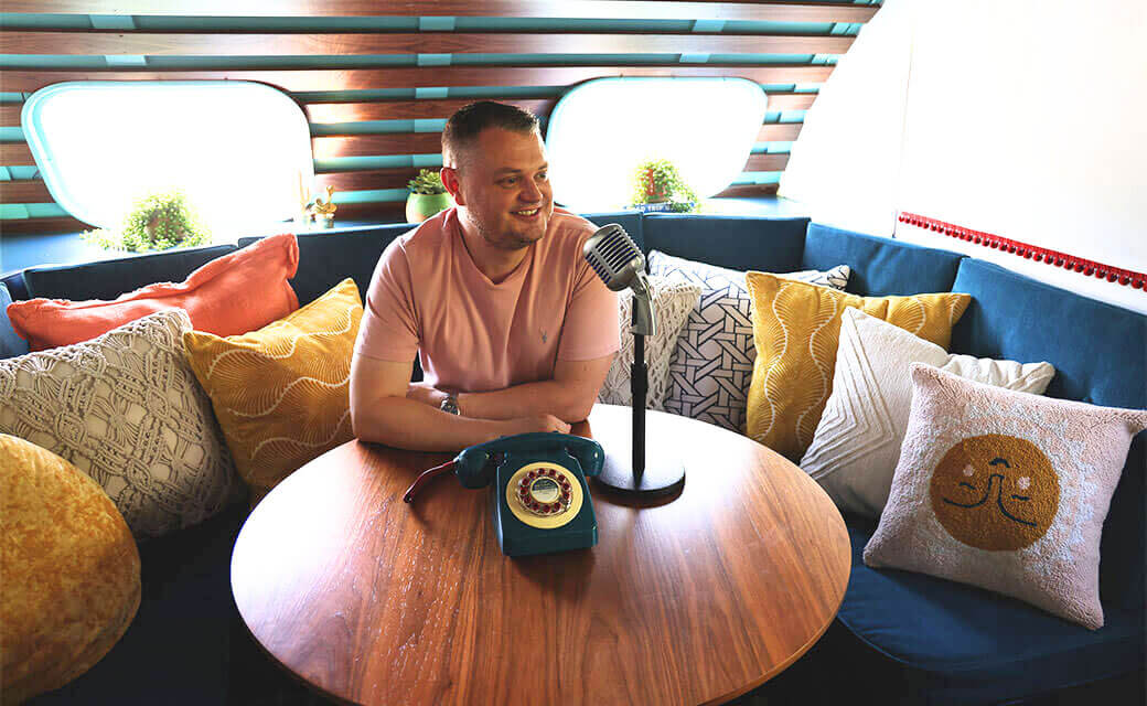 Matt Clyde at Podcast Studio Trailer
