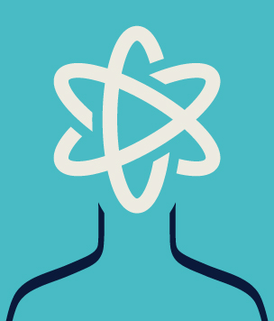 atom head teal
