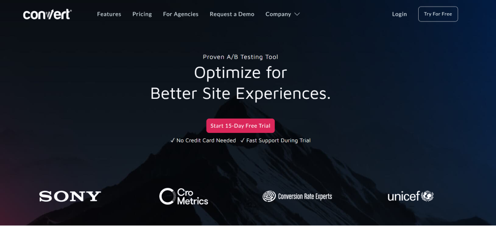 Image of Covert website