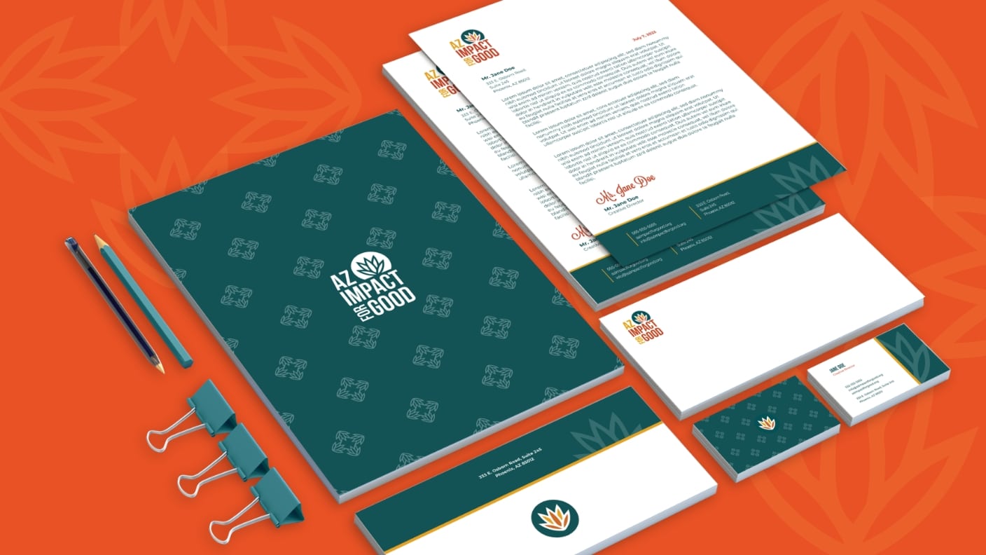 AZ Impact for Good business suite mockup