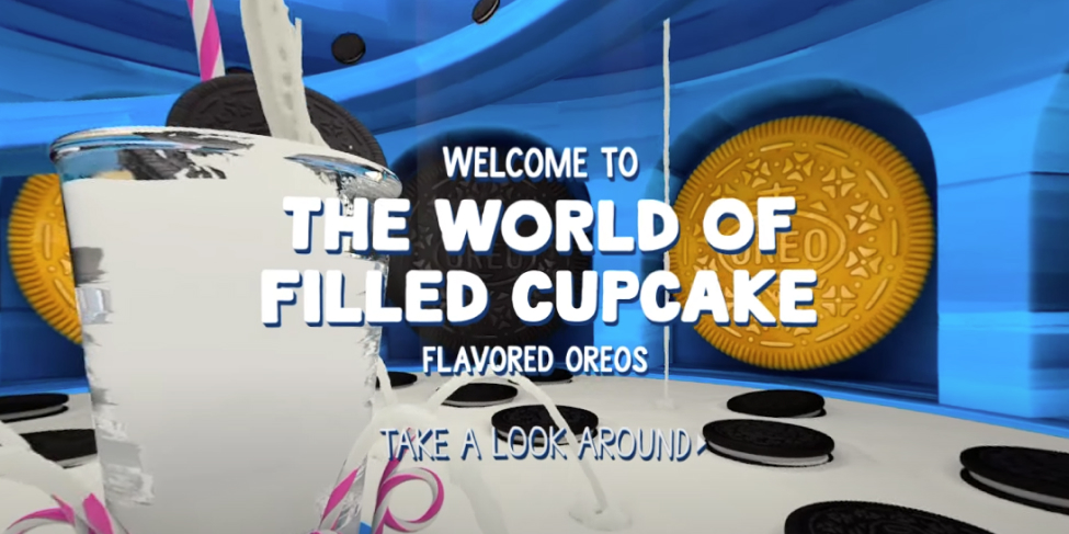 Oreo Campaign graphic: "The world of filled cupcake" flavored Oreos"