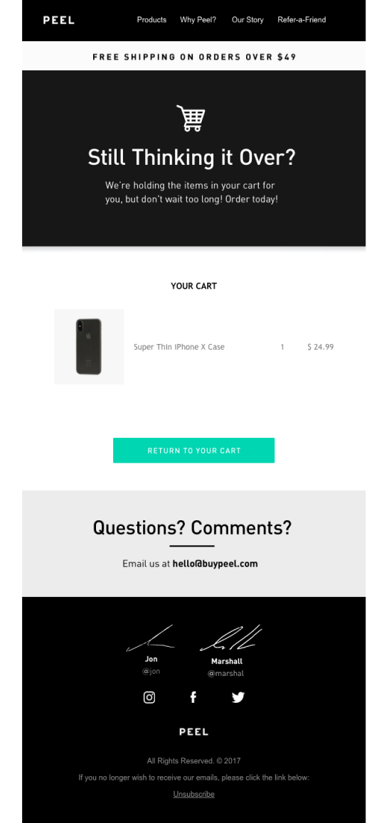 Image of Peel's Email
